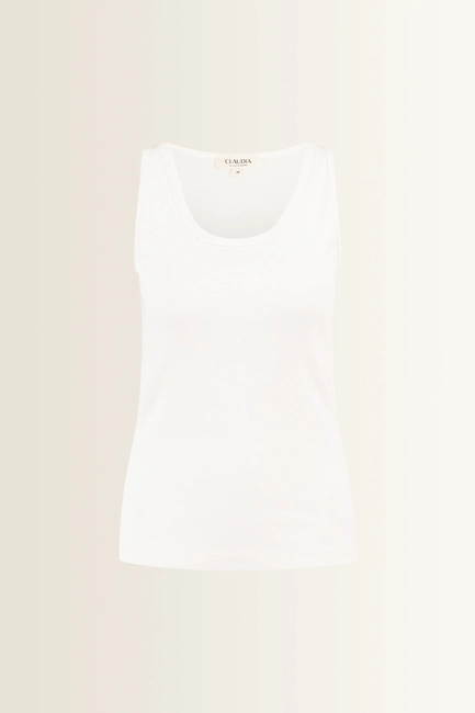 Tanktop in fijne ribstructuur