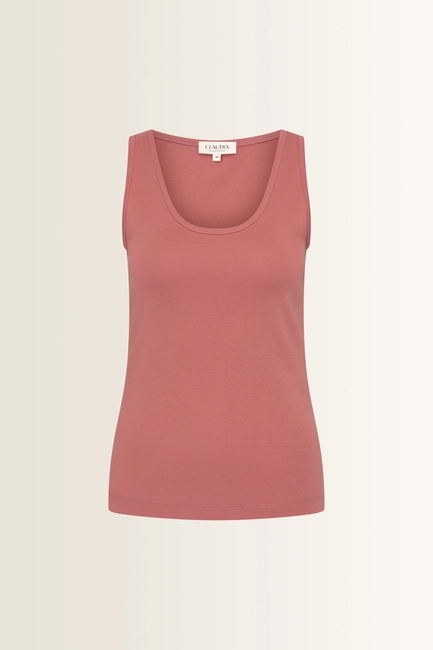 Tanktop in fijne ribstructuur