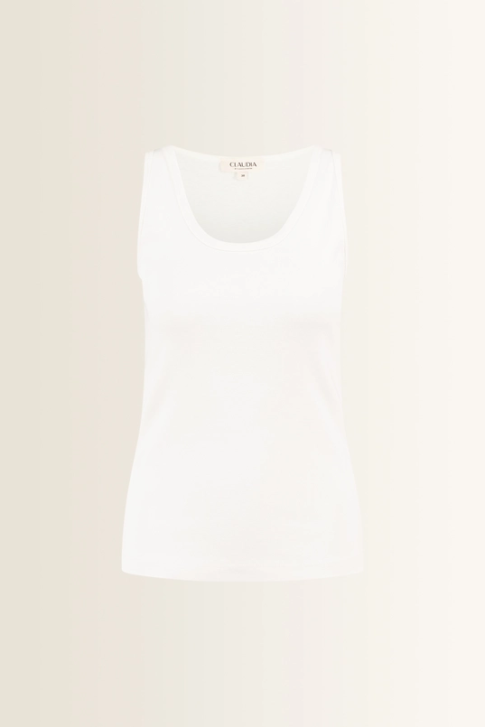 Tanktop in fijne ribstructuur