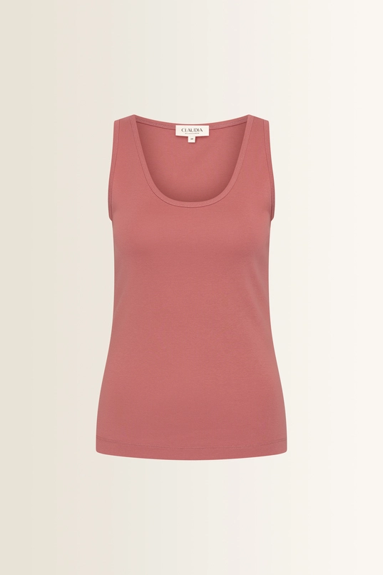 Tanktop in fijne ribstructuur