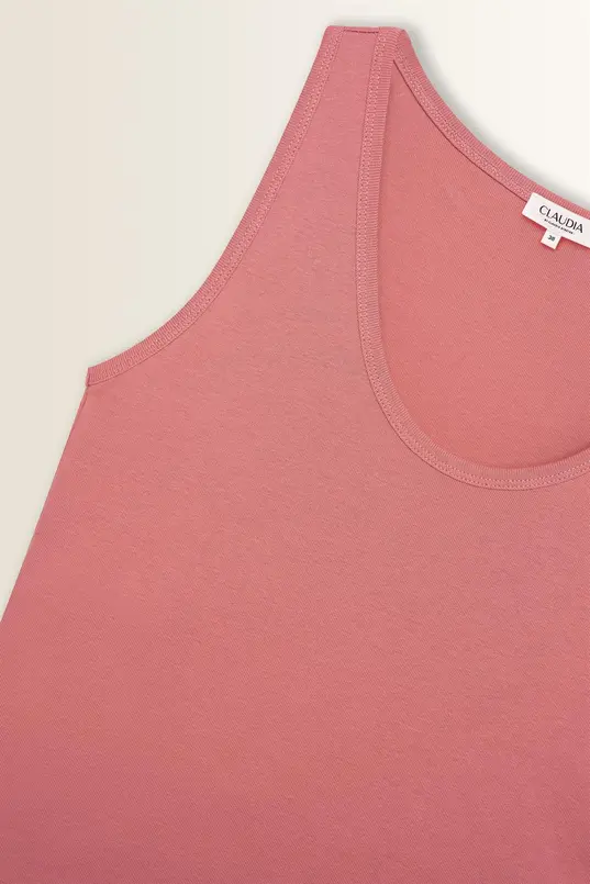 Tanktop in fijne ribstructuur
