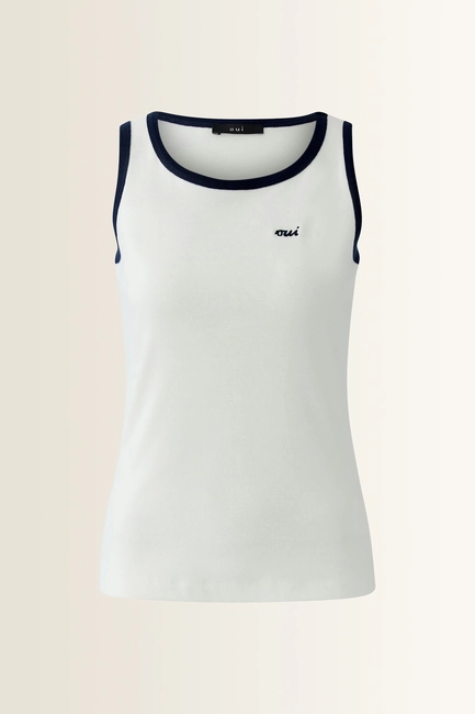 Tanktop met geborduurd logo OUI