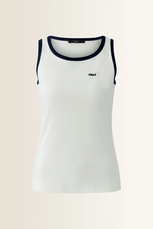 Tanktop met geborduurd logo OUI