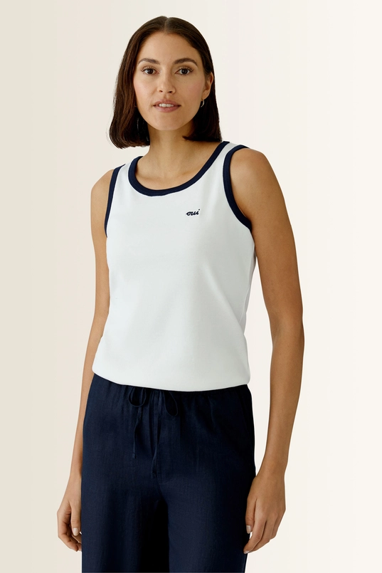 Tanktop met geborduurd logo OUI
