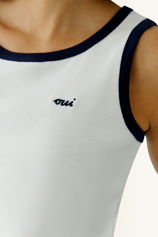 Tanktop met geborduurd logo OUI