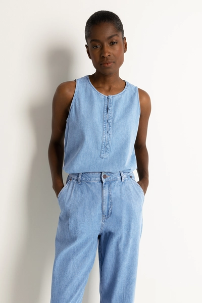 Tencelmix denim top