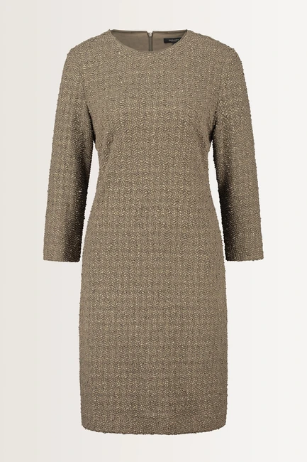 Textuur jurk met metallic accenten