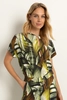 Top botanische print en keyhole-hals