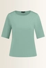 Top in jersey met ronde hals