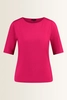 Top in jersey met ronde hals