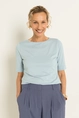 Top in jersey met ronde hals
