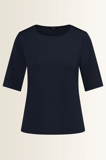Top in jersey met ronde hals