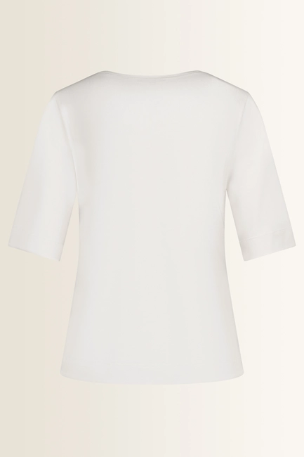 Top in jersey met ronde hals