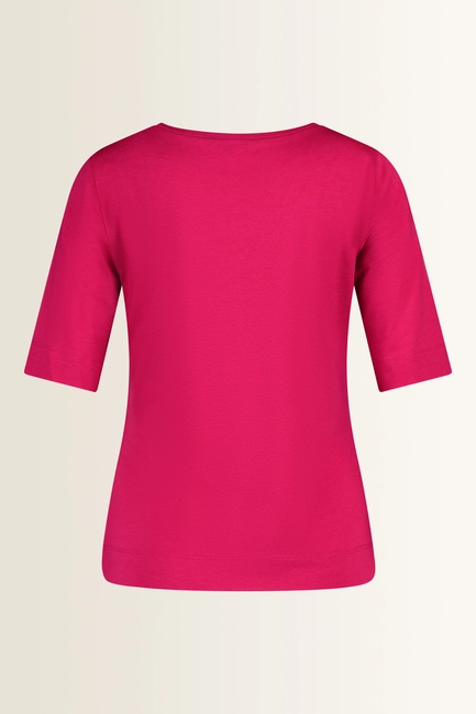 Top in jersey met ronde hals