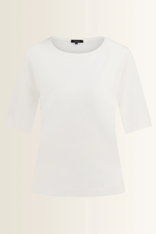 Top in jersey met ronde hals