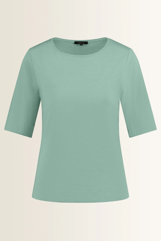 Top in jersey met ronde hals
