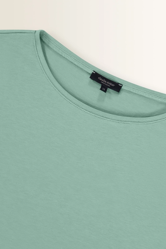 Top in jersey met ronde hals