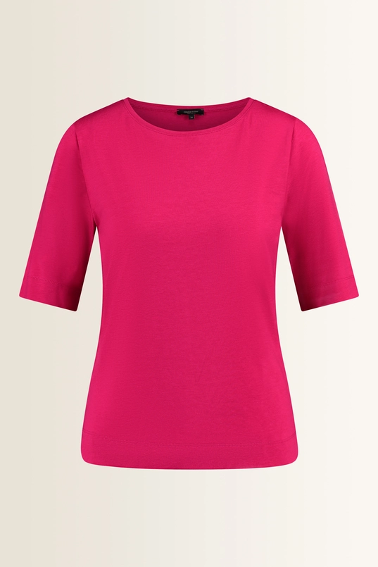 Top in jersey met ronde hals