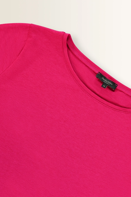 Top in jersey met ronde hals