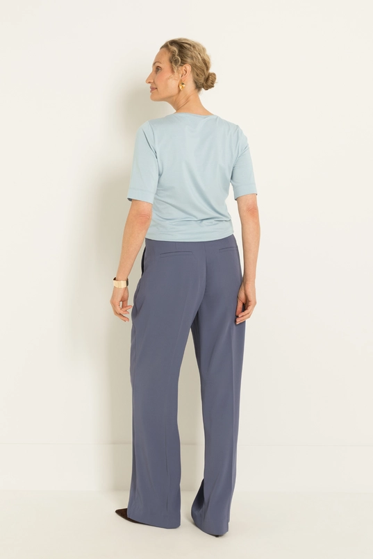 Top in jersey met ronde hals