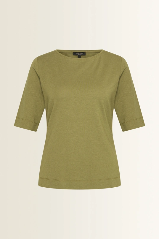 Top in jersey met ronde hals