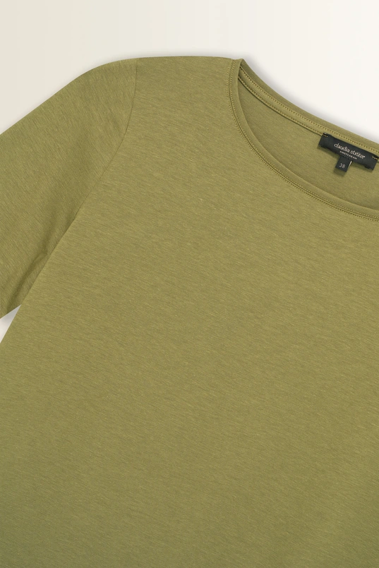 Top in jersey met ronde hals