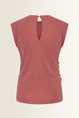 Top met asymmetrische drapering