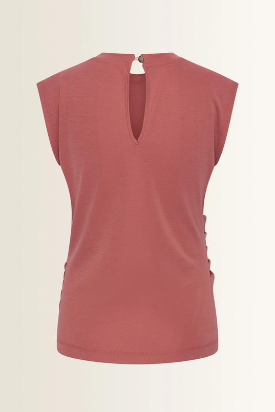 Top met asymmetrische drapering