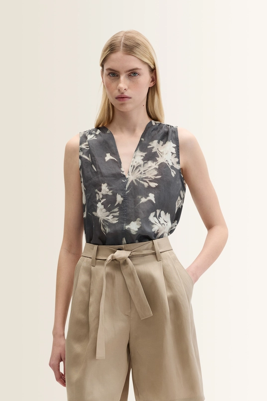Top met bloemenprint en V-hals Marc O'Polo