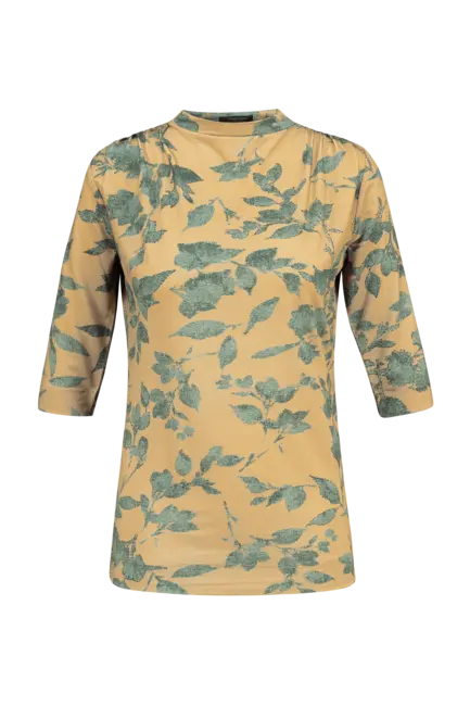Top met bloemprint