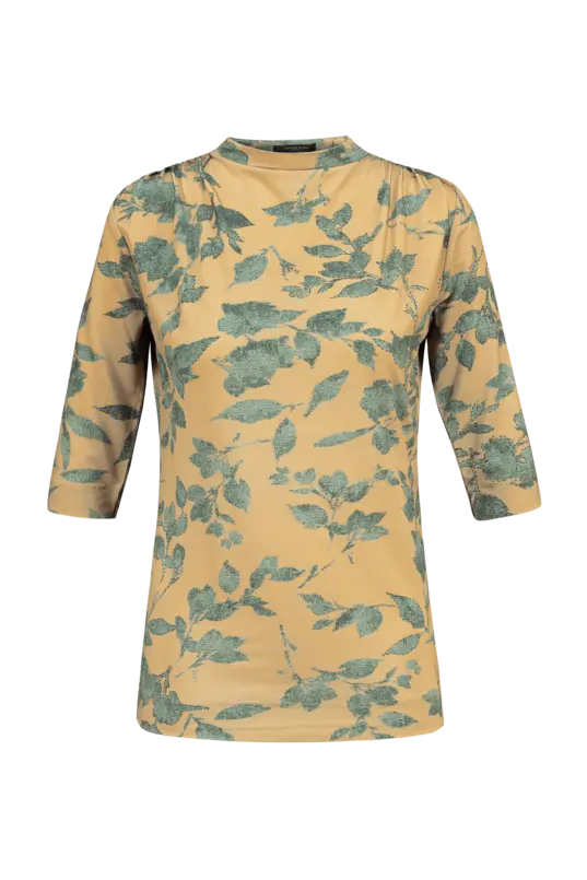 Top met bloemprint
