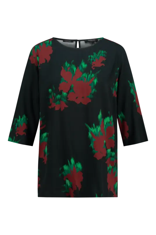 Top met bloemprint