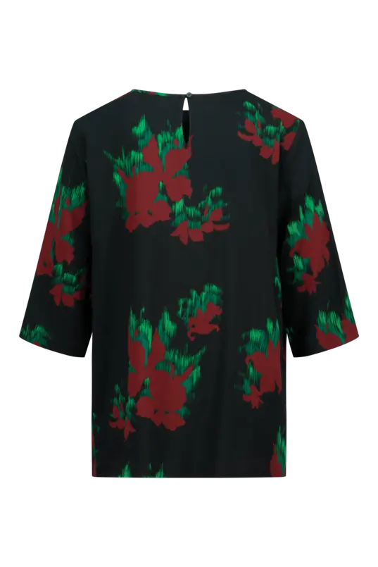 Top met bloemprint