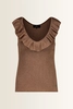Top met lurex en volant Monari