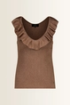 Top met lurex en volant Monari