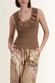 Top met lurex en volant Monari