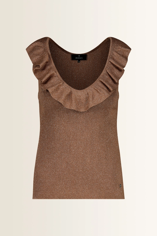 Top met lurex en volant Monari