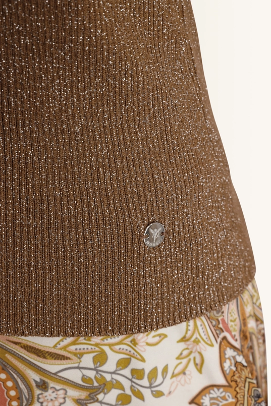 Top met lurex en volant Monari