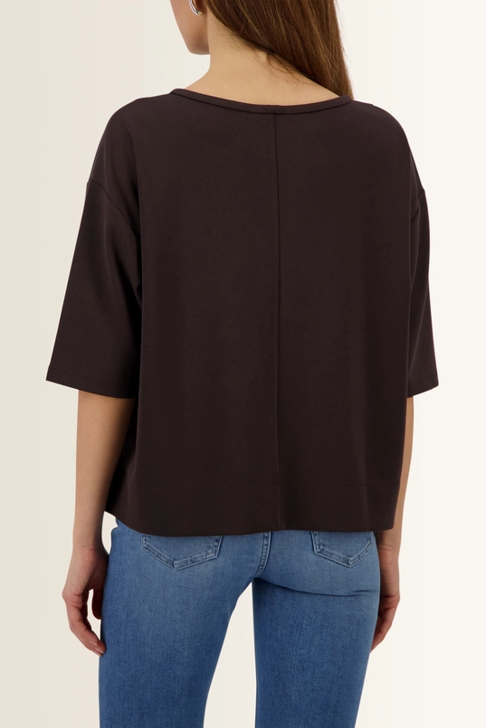 Top met reliëflogo Monari