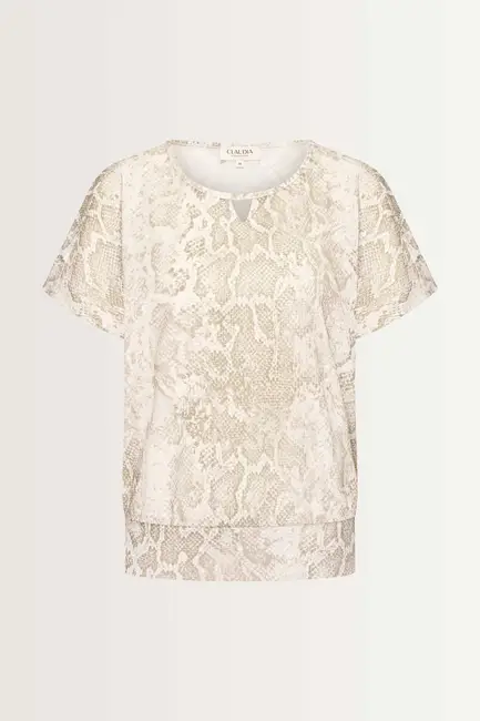 Top met slangenprint