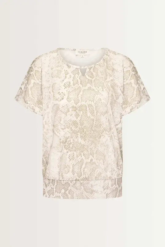 Top met slangenprint