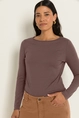Top met soepele stretchjersey