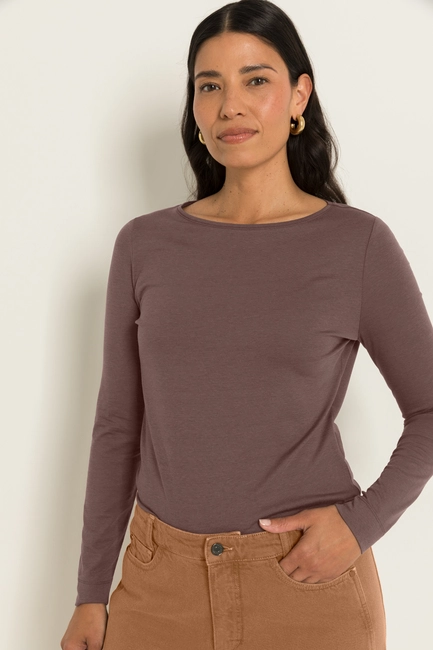 Top met soepele stretchjersey