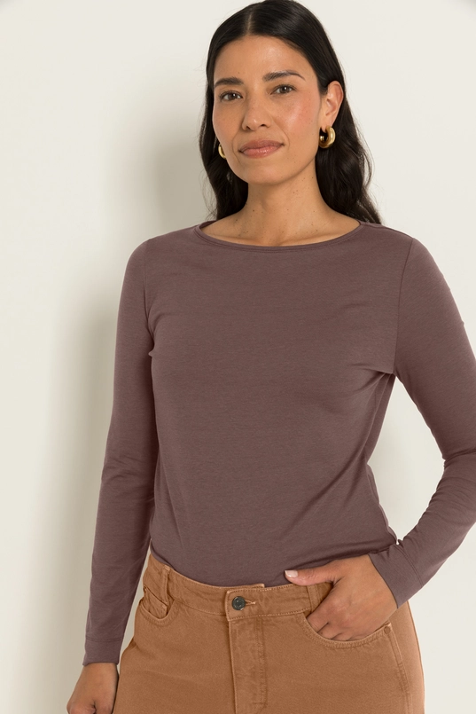 Top met soepele stretchjersey