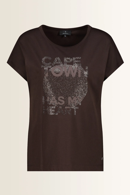 Top met strass en tekstprint Monari