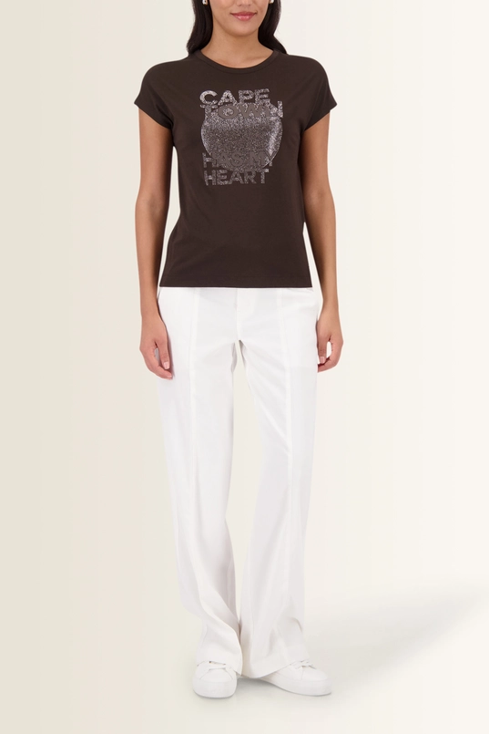 Top met strass en tekstprint Monari