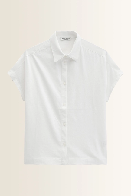 Top met zachte jersey en geweven achterzijde Marc O’Polo