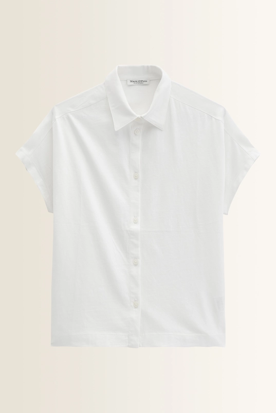Top met zachte jersey en geweven achterzijde Marc O’Polo