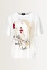 Top met zeilbootprint Monari
