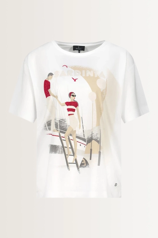 Top met zeilbootprint Monari